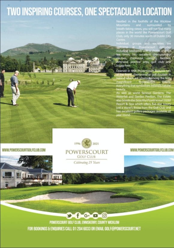 TWO INSPIRING COURSES – ONE SPECTACULAR LOCATION – POWERSCOURT