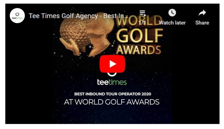Tee Times Golf Agency – Best Inbound Tour Operator at World Golf Awards
