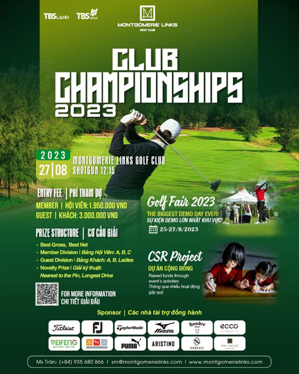 SWING FOR A PURPOSE – CLUB CHAMPIONSHIPS 2023 WITH COMMUNITY PROJECT AND GOLF FAIR AT MONTGOMERIE LINKS GOLF CLUB