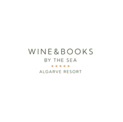 wine and books by the sea