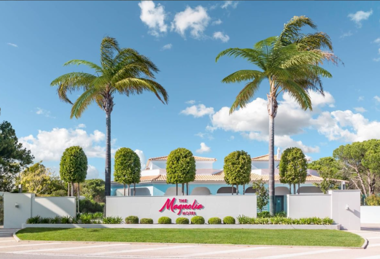 The Magnolia Hotel entrance 2026